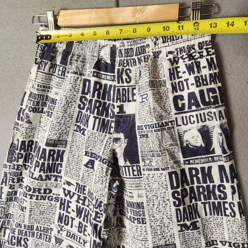 PBteen Harry Potter Pajama Set Unisex Medium Daily Prophet Newspaper Print